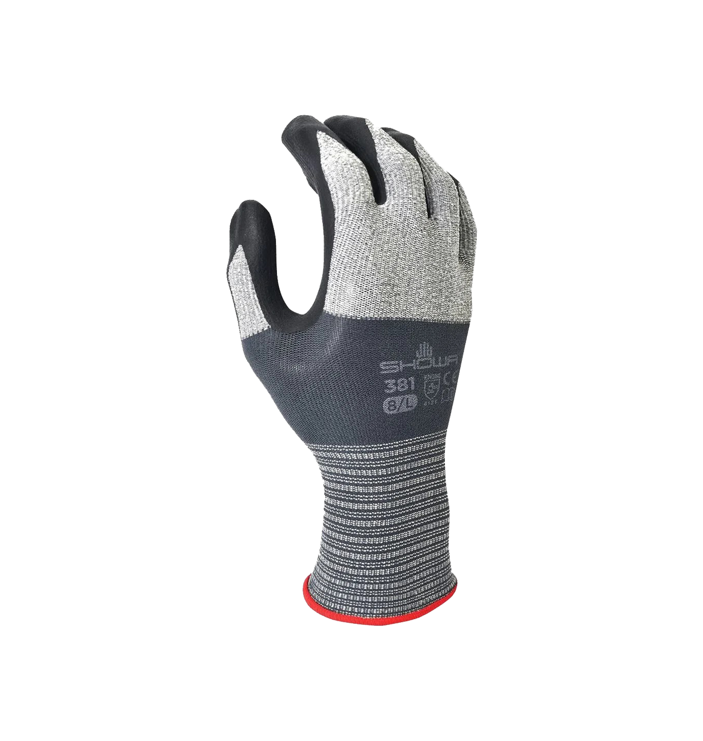 Guanti SHOWA 381 Antiscivolo Con Presa Oliata, Taglia 6/S – Rivestimento In Nitrile Microporoso Per Massima Destrezza E Durata